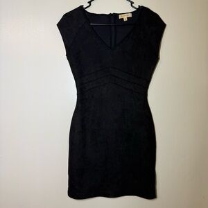 Black Swan Black Faux Suede Bodycon Mini Dress